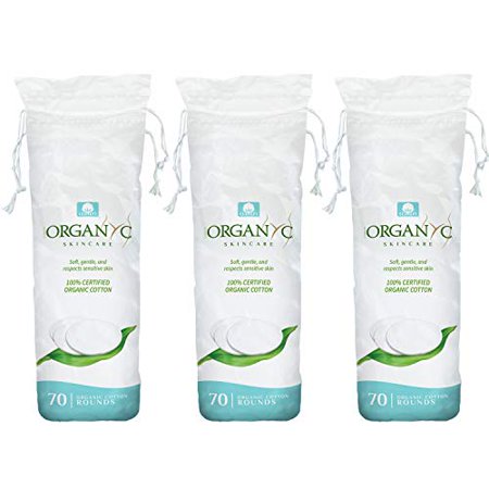 Organyc - 100% Organic Cotton Rounds - Biodegradable Cotton Chemical Free for Sensitive Skin (210 Count) - Daily Cosmetics. Beauty and Personal Care - 763423369610