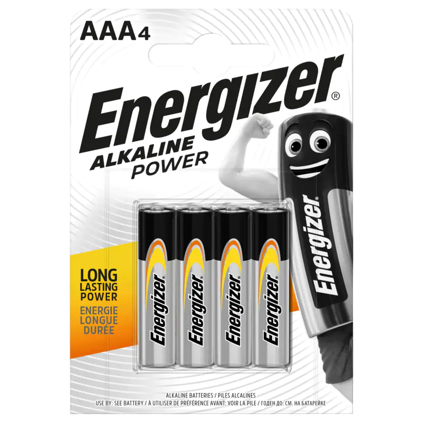 Energizer Alkaline Power Micro-Batterien AAA 4 Stück - 7638900247893