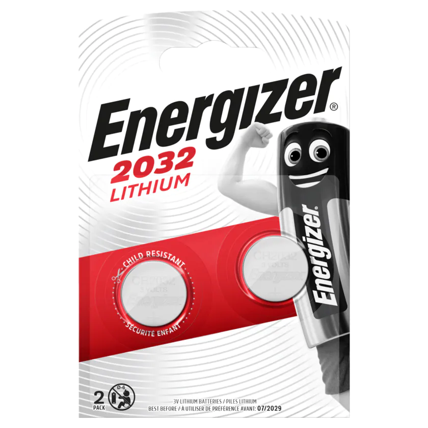 Energizer Knopfzellen Lithium CR2032 2 Stück - 7638900248357