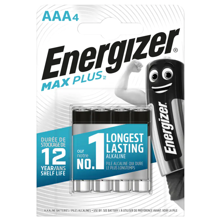 Energizer Max Plus Micro-Batterien AAA 4 Stück - 7638900423051