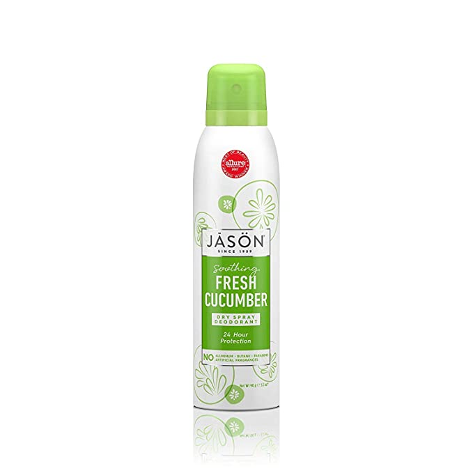  Jason Dry Spray Deodorant, Soothing Fresh Cucumber, 3.2 Oz  - 078522001973