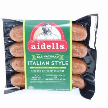 Aidells, italian style smoked chicken sausage, mozzarella cheese - 0764014293529