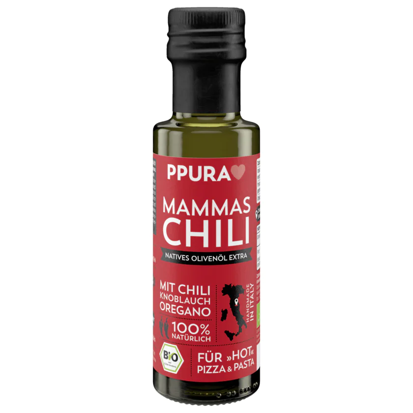 Ppura Mammas Chili Natives Bio Olivenöl 100ml - 7640143672363