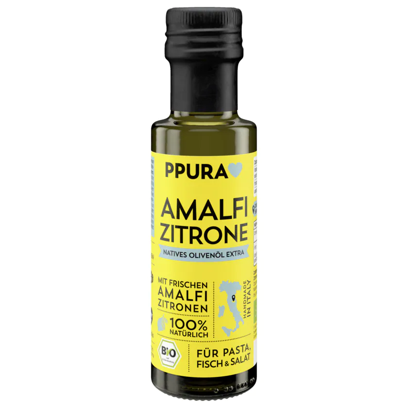 Ppura Amalfi Zitrone Natives Bio Olivenöl 100ml - 7640143672387