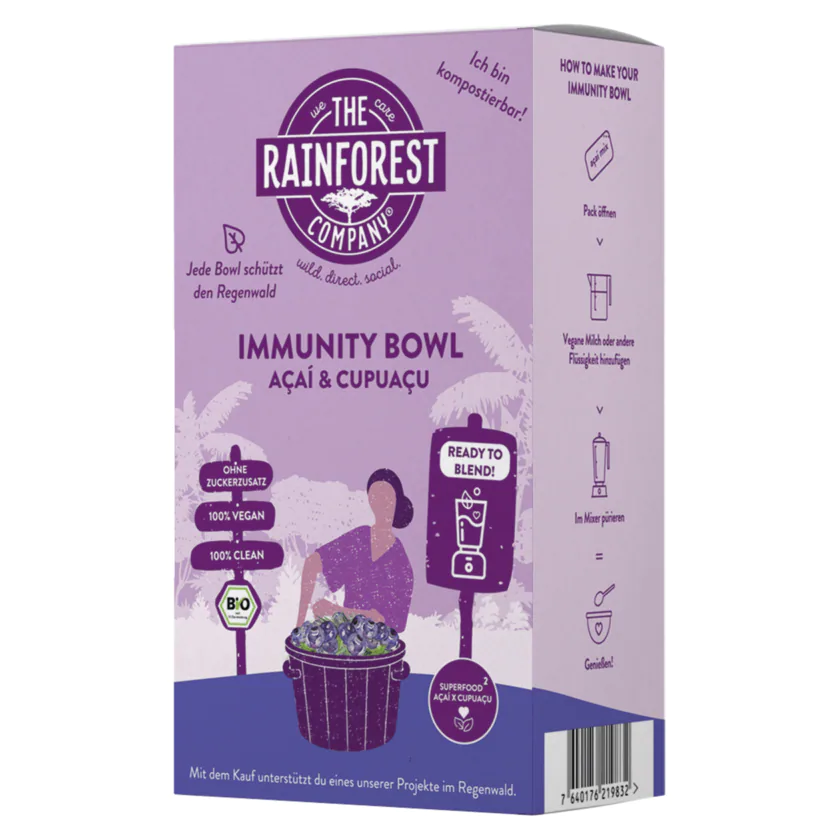 The Rainforest Immunity Bowl Açai & Capuaçu 250g - 7640176219832