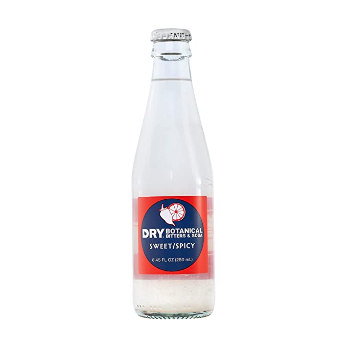 DRY Alcohol-Free Botanical Bitters & Soda| Ready To Drink Non-Alcoholic Cocktail | Zero Alcohol | Zero Sugar | 12 pack, 8.45 oz bottles (Sweet & Spicy) - 764227031369
