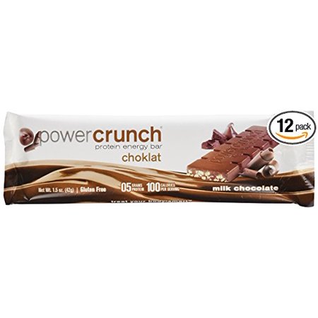 Bionutritional Research Group Power Crunch Chocolate Milk Chocolate Bar, 1.5 Ounce, 12 Count - 764442917363