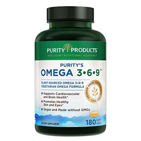 Omega 3-6-9 Vegan + Vegetarian Omega Formula - “5 in 1” Essential Fatty Acid Complex - Scientifically Formulated Plant-Based Omega 3 6 9 Essential Fatty Acids (EFA) - from Purity Products (1 - 764561154502