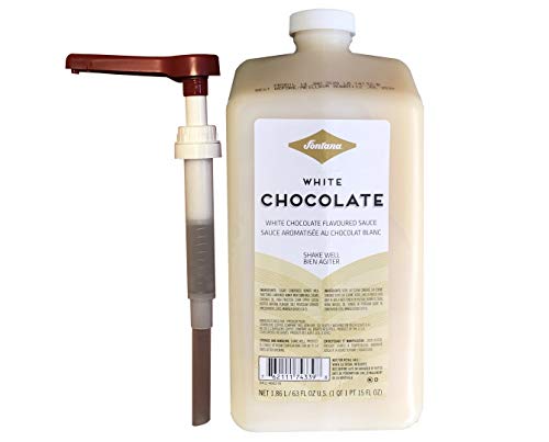  Starbucks | Fontana Frappuccino White Chocolate Mocha Sauce; Beverage, Baking, Dessert Base & Flavoring | 63 oz (Combo Bottle + Dispensing Pump)  - 764872635905