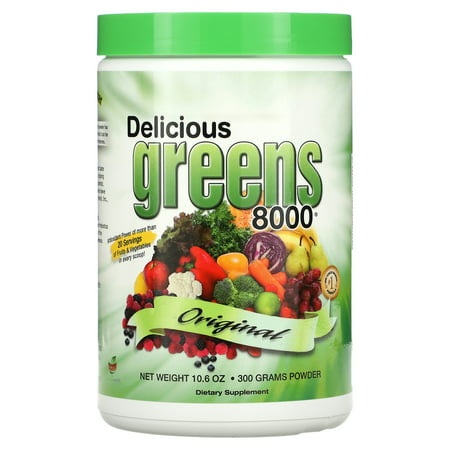 Greens World Delicious Greens 8000 Original 10.6 oz (300 g) Powder - 765599000120