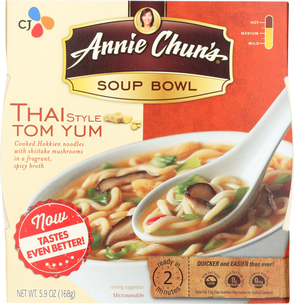 ANNIE CHUNS: Thai Style Tom Yum Soup Bowl, 5.9 oz - 0765667100509