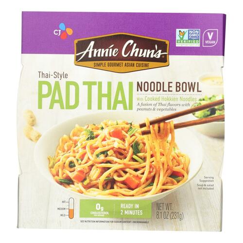 ANNIE CHUN’S: Pad Thai Noodle Bowl Mild, 8.2 oz - 0765667100806