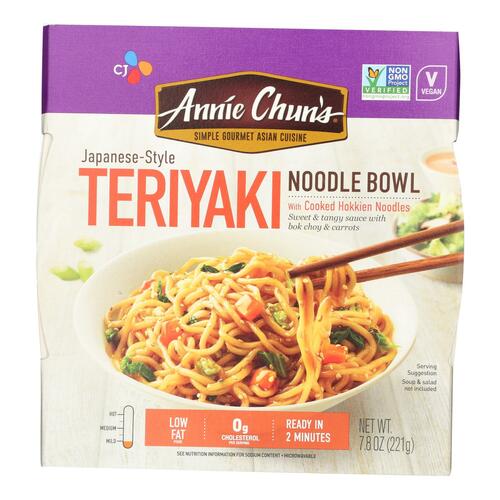 ANNIE CHUN’S: Teriyaki Noodle Bowl Mild, 7.8 Oz - 0765667103876