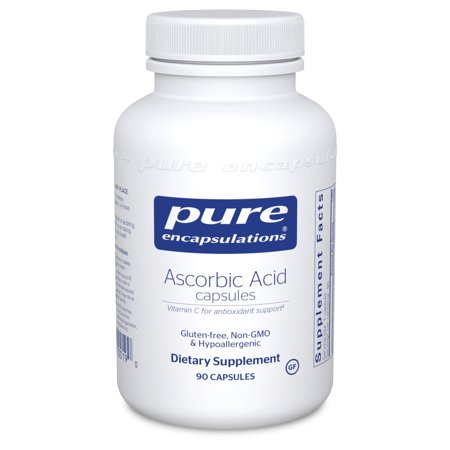 Pure Encapsulations Ascorbic Acid Capsules Vitamin C Supplement for Antioxidant Defense, Immune Support, and Vascular Integrity* 90 Capsules - 766298000190