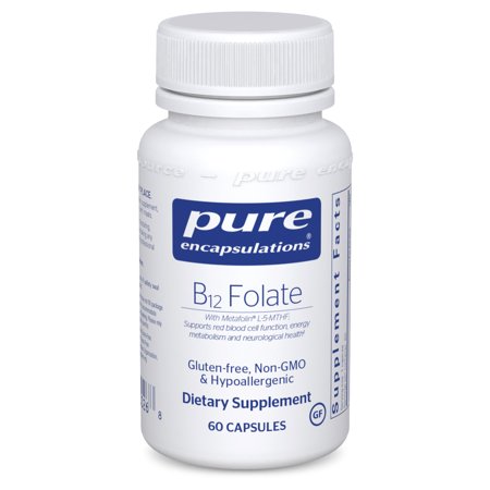 Pure Encapsulations B12 Folate | Energy Supplement to Support Well Being, Nerves, and Cognitive Health* | 60 Capsules (B0058HX9GC) - 766298000268