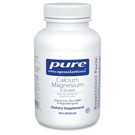 Pure Encapsulations Calcium Magnesium (Citrate) | Supplement for Bone Strength Muscle Cramp and Tension Relief Teeth and Cardiovascular Health* | 90 Capsules - 766298000503