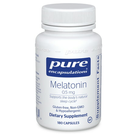 Pure Encapsulations Melatonin 0.5 mg Antioxidant Supplement to Support Natural Sleeping* 180 Capsules - 766298001784