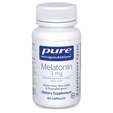 Pure Encapsulations Melatonin 3 mg Antioxidant Supplement to Support Natural Sleeping* 60 Capsules - 766298001807