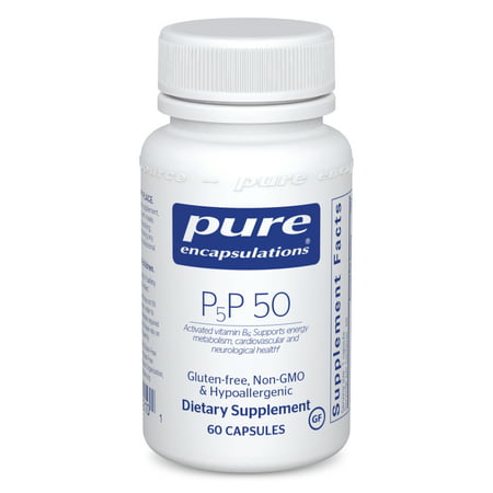 Pure Encapsulations P5P 50 Vitamin B6 Supplement to Support Metabolism* 60 Capsules - 766298002101