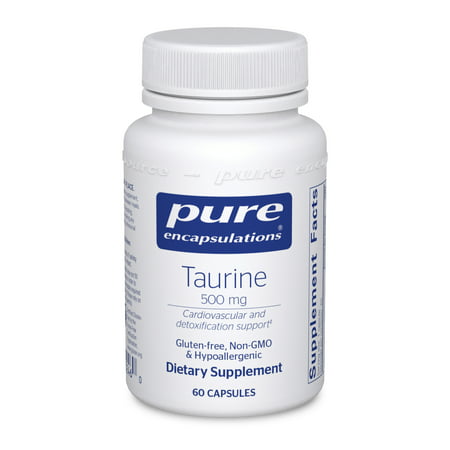 Pure Encapsulations Taurine 500 mg | Amino Acid Supplement for Liver Eye Health Antioxidants Heart Brain and Muscles* | 60 Capsules - 766298002460