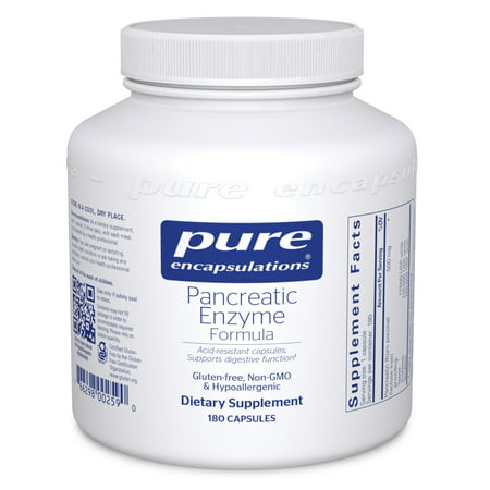 Pure Encapsulations Pancreatic Enzyme Formula | Supplement to Support the Optimal Digestion of Food and Absorption of Nutrients* | 180 Capsules - 766298002590