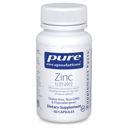 Pure Encapsulations Zinc (Citrate) Supplement to Support Immune System, Reproductive Health, and Tissue Development and Repair* 60 Capsules - 766298004549