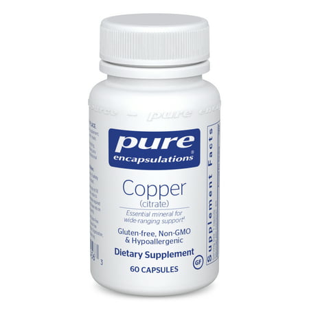 Pure Encapsulations Copper (Citrate) | Highly Bioavailable Form of Copper | 60 Capsules - 766298004563