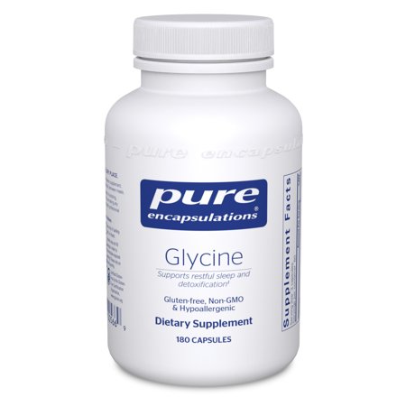 Pure Encapsulations Glycine | Amino Acid Supplement for Liver and Body Detox Kidney Support Brain Nervous System and Stress Reduction* | 180 Capsules - 766298005669
