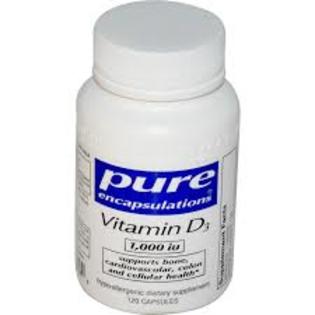 Pure Encapsulations Vitamin D3 25 mcg (1,000 IU) Supplement to Support Bone, Joint, Breast, Prostate, Heart, Colon and Immune Health* 120 Capsules - 766298008189