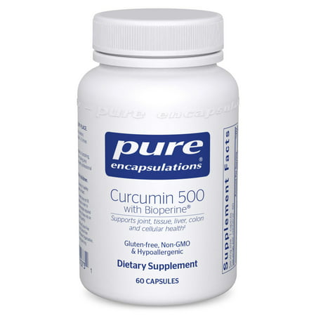 Pure Encapsulations Curcumin 500 with Bioperine | Antioxidant Supplement to Support Joints Tissue Liver Colon and Cellular Health* | 60 Capsules - 766298010731
