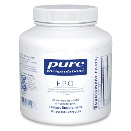 Pure Encapsulations E.P.O. (Evening Primrose Oil) | Hypoallergenic Dietary Supplement Containing 9% GLA | 250 Softgel Capsules - 766298012117