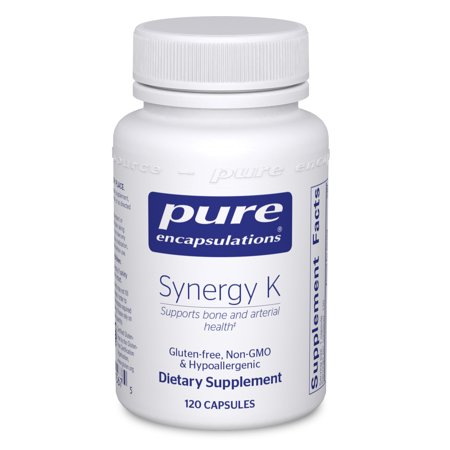 Pure Encapsulations Synergy K | Supplement with Vitamin K1 K2 and D3 to Support Bones Blood Vessels Vascular Elasticity and Calcium Utilization* | 120 Capsules - 766298015675
