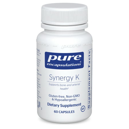 Pure Encapsulations Synergy K | Supplement with Vitamin K1 K2 and D3 to Support Bones Blood Vessels Vascular Elasticity and Calcium Utilization* | 60 Capsules - 766298015682