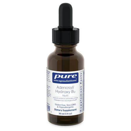 Pure Encapsulations Adenosyl/Hydroxy B12 Liquid | Vitamin B12 to Support Nerve and Mitochondrial Health* | 1 fl. oz. - 766298017242