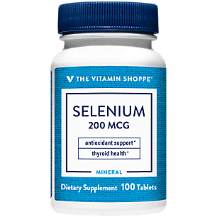 Selenium 200mcg Mineral Supplement to Support Cellular Heart Health Once Daily Antioxidant Gluten Free Defends Against Free Radicals (100 Tablets) by The Vitamin Shoppe - 766536013883