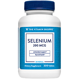 Selenium 200mcg Mineral Supplement to Support Cellular Heart Health Once Daily Antioxidant Gluten Free Defends Against Free Radicals (300 Tablets) by The Vitamin Shoppe - 766536013890
