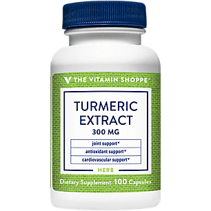Turmeric Extract 300mg Standardized Herb That Supports Cellular Health Provides Antioxidant Benefits with 95 Curcumin and 65mg of Calcium (100 Capsules) by The Vitamin Shoppe - 766536016723