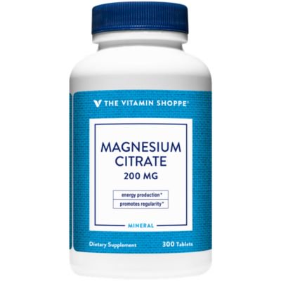 Magnesium Citrate 200mg Tablets, Magnesium Supplement as Citrate for Muscle Relaxation – Supports Nerve, Heart and Muscle Function – Boosts Energy Production (300 Tablets) by The Vitamin Shoppe - 766536019779