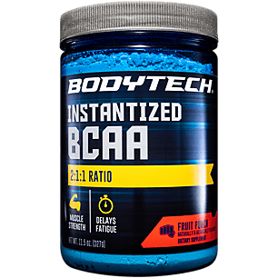 BodyTech BCAA (Branched Chain Amino Acid) Fruit Punch Optimal 2:1:1 Ratio Supports Muscle Recovery Endurance (11.5 Ounce Powder) - 766536020393