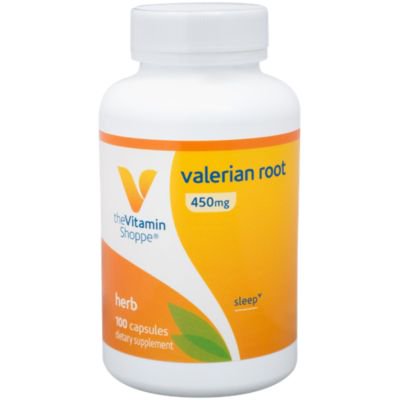 Valerian Root 450mg (Valeriana Officinalis) Supports Relaxation Calmness, Non Habit Forming Herbal Supplement (100 Capsules) by The Vitamin Shoppe - 766536020584