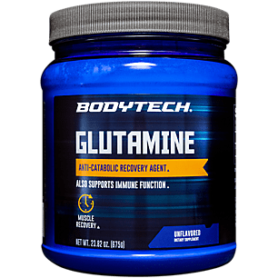 BodyTech Glutamine (freeform amino acid) 4500 MG AntiCatabolic Recovery Agent Unflavored (24 Ounce Powder) - 766536021796