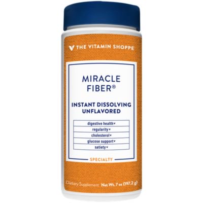 Miracle Fiber 7 oz. Powder – Supports Digestive Health Regularity, Clear Mixing, Instant Dissolving, Unflavored – Provides Relief for Occasional Constipation, 34 Servings by The Vitamin Shoppe - 766536025282
