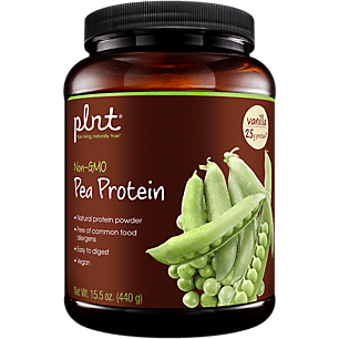 plnt Pea Protein Vanilla Natural Easy to Digest Protein Powder Free of Common Food Allergies Vegan 11 Servings per Container (15.5 Ounce Powder) - 766536033256