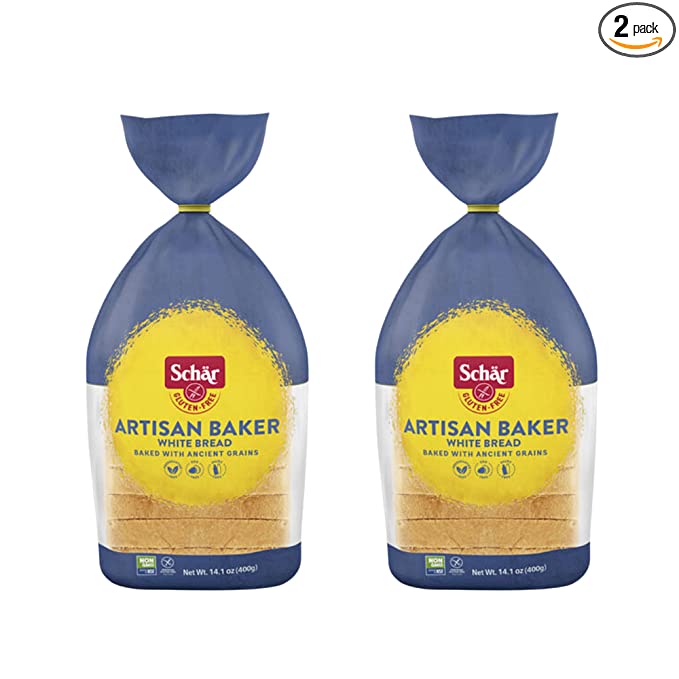  Schar - Artisan Baker White Bread - Certified Gluten Free - No GMO's, Dairy or Wheat - (14.01 oz) 2 Pack  - 028672217083
