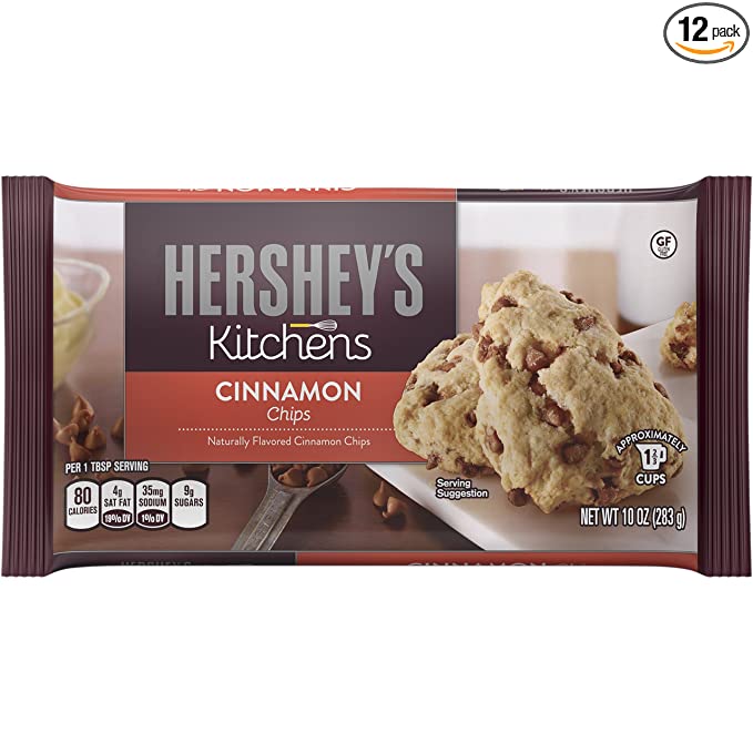  Hershey's Baking Pieces, Cinnamon, 10-Ounce Bags (Pack of 12)  - 034000146703