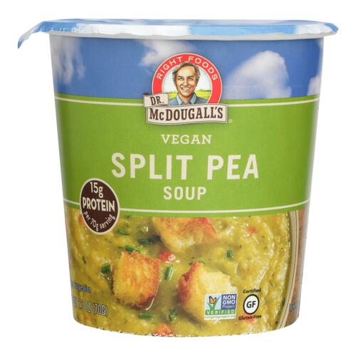 DR MCDOUGALLS: Big Cup Vegan Soup Split Pea, 2.5 oz - 0767335011018