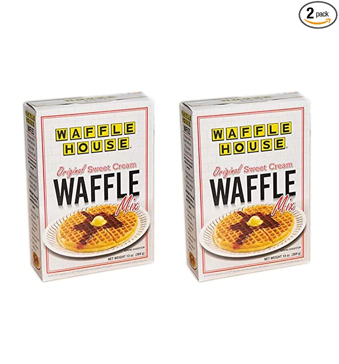 Waffle House Breakfast Waffle Mix 13 Oz Pack Of 2! Original Sweet Cream Waffle! Delicious And Tasty Waffles Right At Home! Restaurant Style Homemade Waffles! - 767531791752