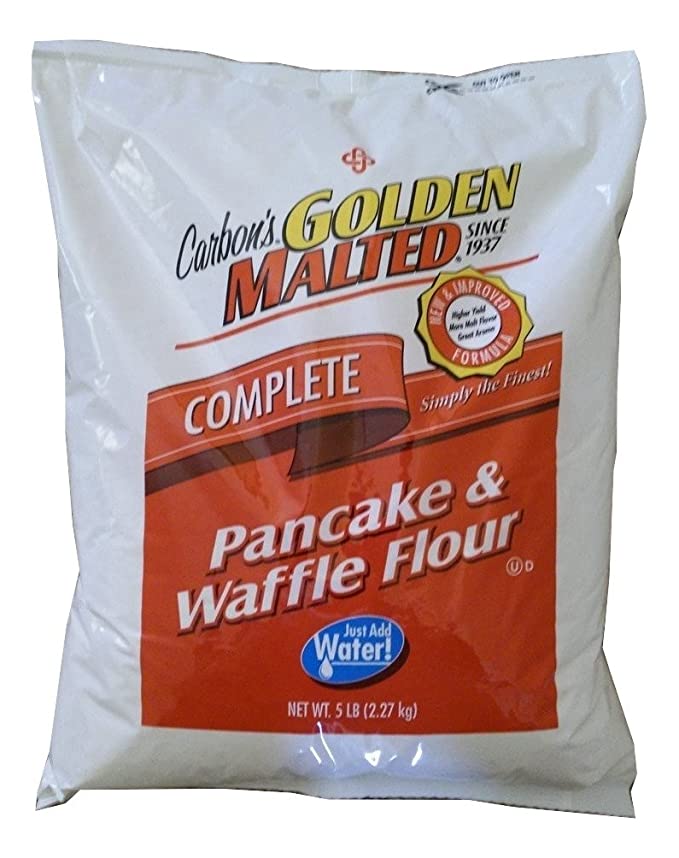 Carbon's Golden Malted Pancake and Waffle Flour Mix - 80 ounces - Complete Mix - Just Add Water  - 650855337051