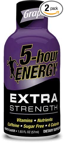  5-Hour Energy Grape Flavoured Energy Drink (Extra Strength, 2 Pack)  - 767563320180