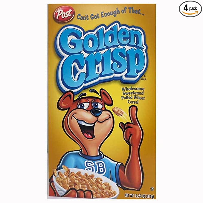  Post Golden Crisp Cereal, 14.75 Ounce (Pack of 4)  - 884912117625